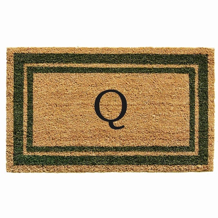 Calloway Mills Monogram Door Mat, Natural, Sage Green, 18 in W x 30 in L 153041830Q